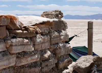 Salt bricks; Salinas Grandes (Argentina).