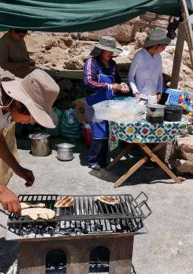 Empanadas cooked at the Salar 'Salinas Grandes' (Argentina).
