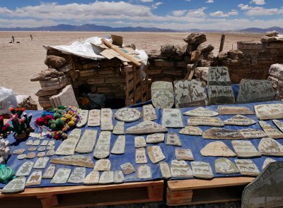 Craft at the Salar 'Salinas Grandes' (Argentina).
