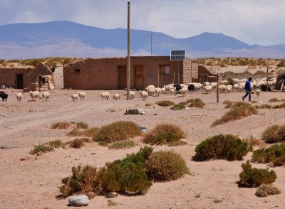 Village near the Salar 'Salinas Grandes' (Argentina). 