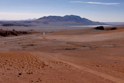 On the road, Chile side.