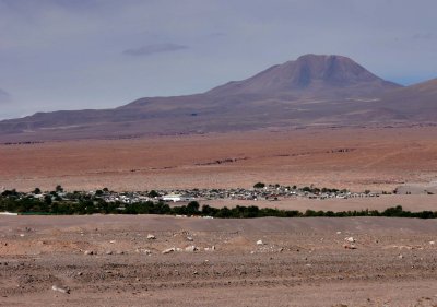 View of Toconao, 25 km far from San Pedro.