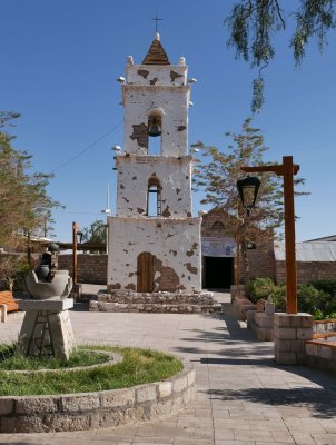 The Toconao church; frontal view.  