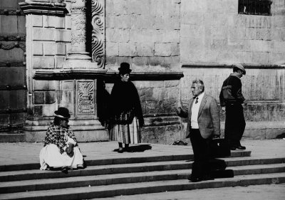 La Paz, in front of the church.