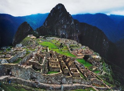 The Machu Picchu ruins.
