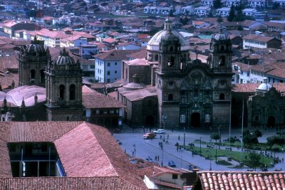 The main plaza of Cusco; downtown.
