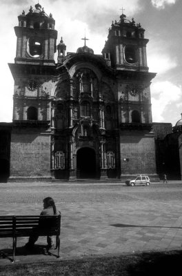 One of the two churchs on the main plaza of Cusco. 