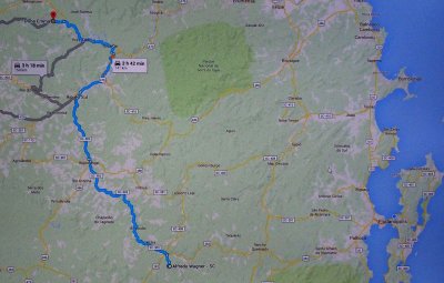 Road between the cities Alfredo Wagner and Donna Emma.