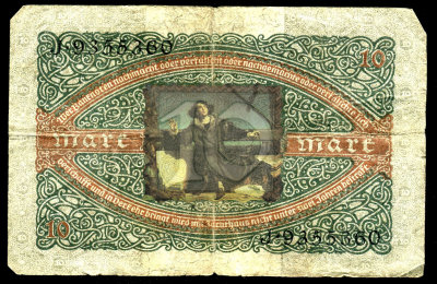 Copernicus on 10 Mark Germany Republic Treasury note