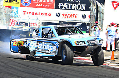 Speed Energy Trucks Long Beach Grand Prix 2015 (oops on 3 wheels!)