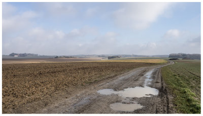 le long du champ de bataille de Waterloo 