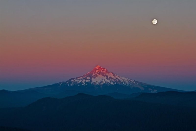 Mt Hood From Larch Mountain