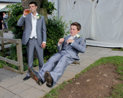 Adam Takes The Responsible Approach Looking After His Baby Brother!