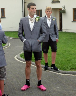 Adams Shoes Matching His Outfit