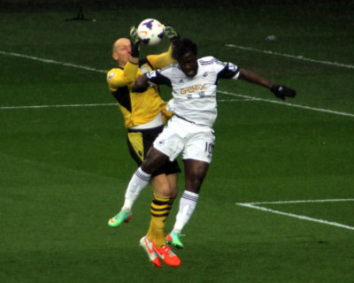 Swansea City v Aston Villa April 2014