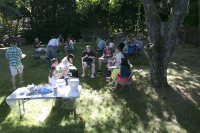 Backyard crowd