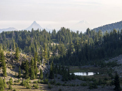 M. Washington, 3 Finger Jack (faint) and Mt. Jefferson