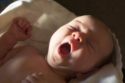 waking up