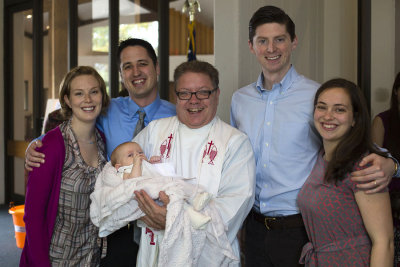 Father Richard with Johanna, parents and god parents