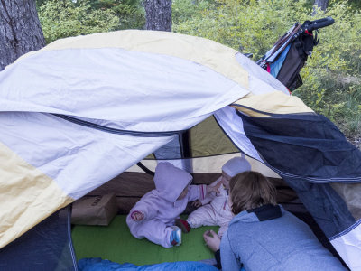 Wrestling in the tent