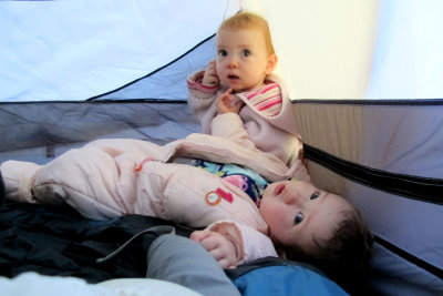 babies in the tent