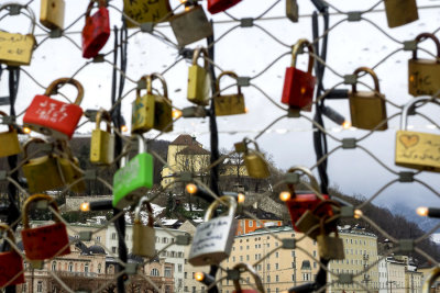 Love locks and old town