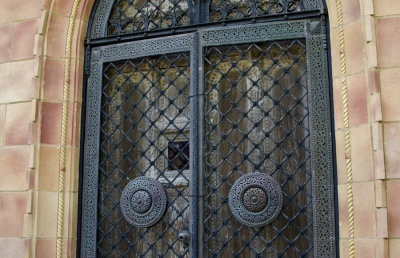 Ornate iron outer door