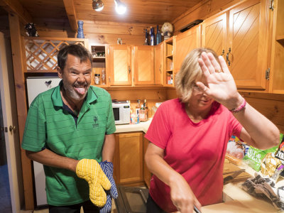 Paul and Margaret in the kitchen