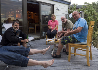 predinner drinks on the deck