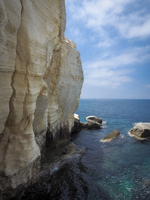 Cliffs near the Lebanese border