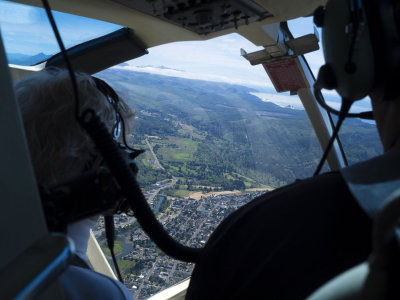 Flying south towards Cannon Beach