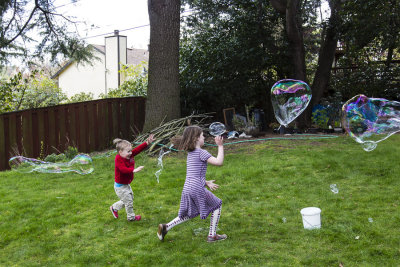 Bubbles and kids