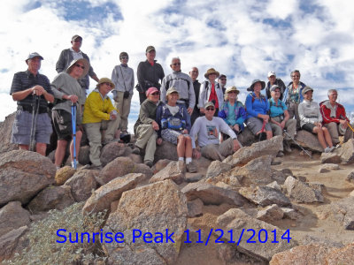 Sunrise Peak 11/21/2014