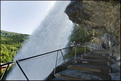 Eva at Steinsdalsfossen,Hardangerfjorden........