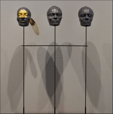 Three heads-sculpture by Brd Breivik.......