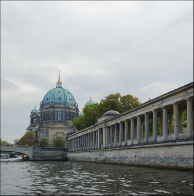 Lustgarten and Berliner Dom from a riverboat....