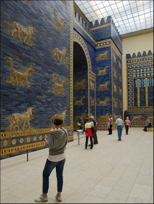 The Gates of Ishtar from the city of Babylon......