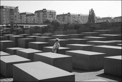 Eva at the jewish memorial.......