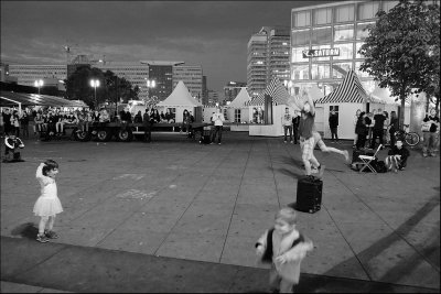 Street dancers on Alexanderplatz,Berlin......
