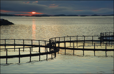 Midnight sun and salmonfarm,summer 2011.....