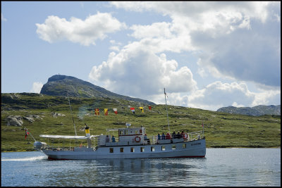 Veteran ship Bitihorn on Lake Bygdin,Jotunheimen.....
