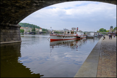 River embankment,Vysherad in Prague....
