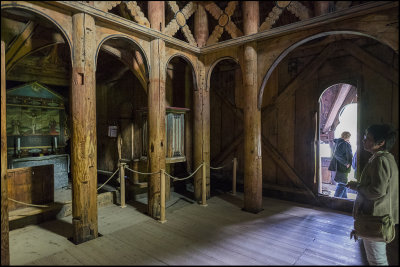 Interior of the Borgund stave church.....