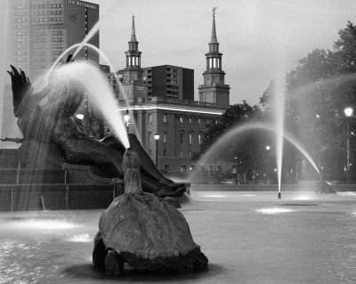 Swann Fountain at Dusk