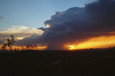 Arizona sunset thunderstorm