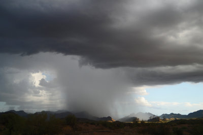 Monsoon thunderstorm.
