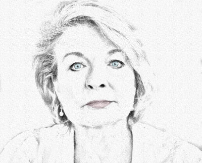 Pencil sketch created in Photoshop CS