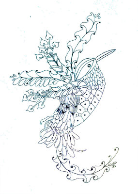 Hummingbird ZenTangle