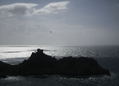 Castle silhouette at Emerald Grotto