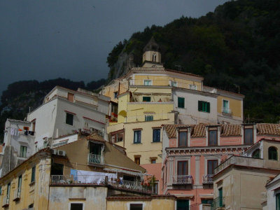 Part of Amalfi from harbour